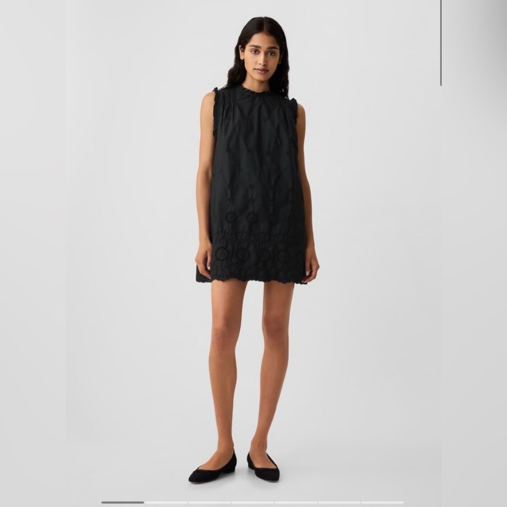 NWT Gap x Doen black eyelet mini dress size Small